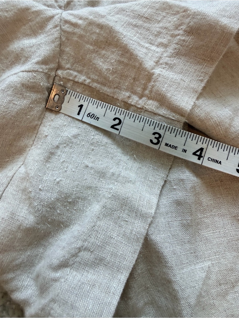 J.Crew Tropez 100% Linen Pull-On Shorts Natural Oatmeal Beige Size Large - Picture 8 of 11